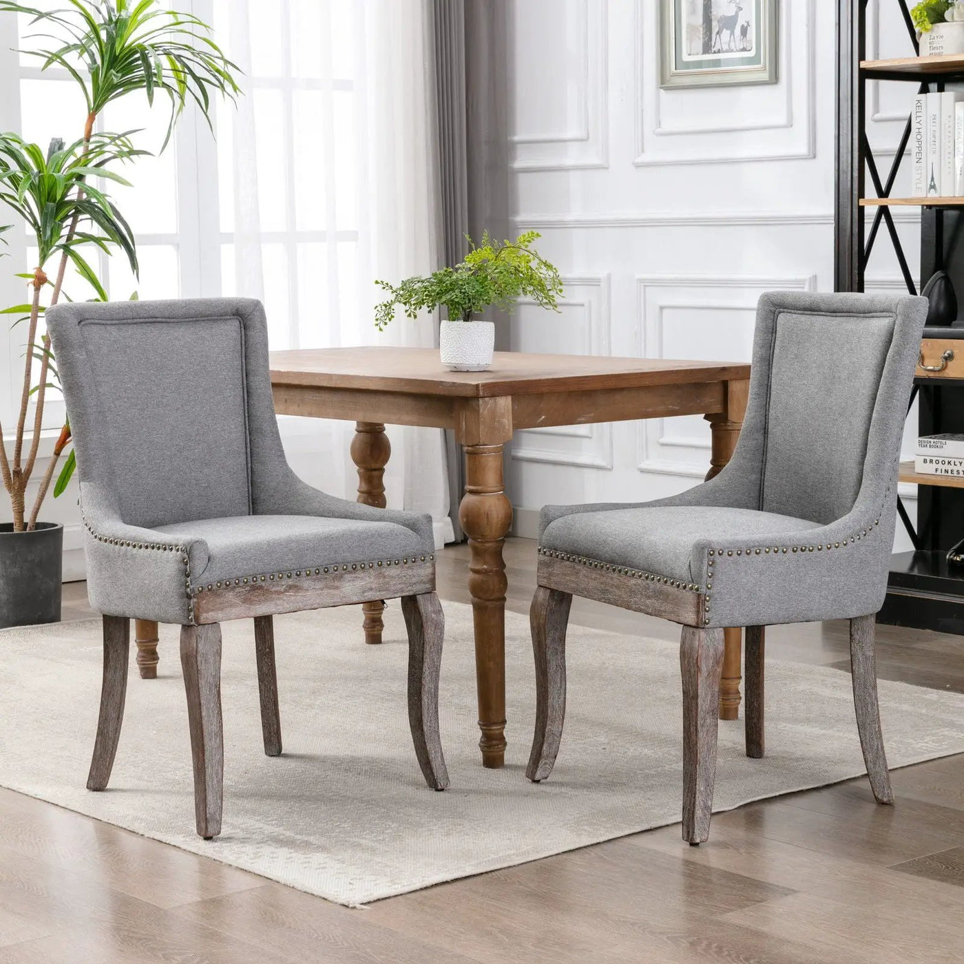Ultra - Side Dining Chair, Nail Head (Set of 2) by HouseOfZazla