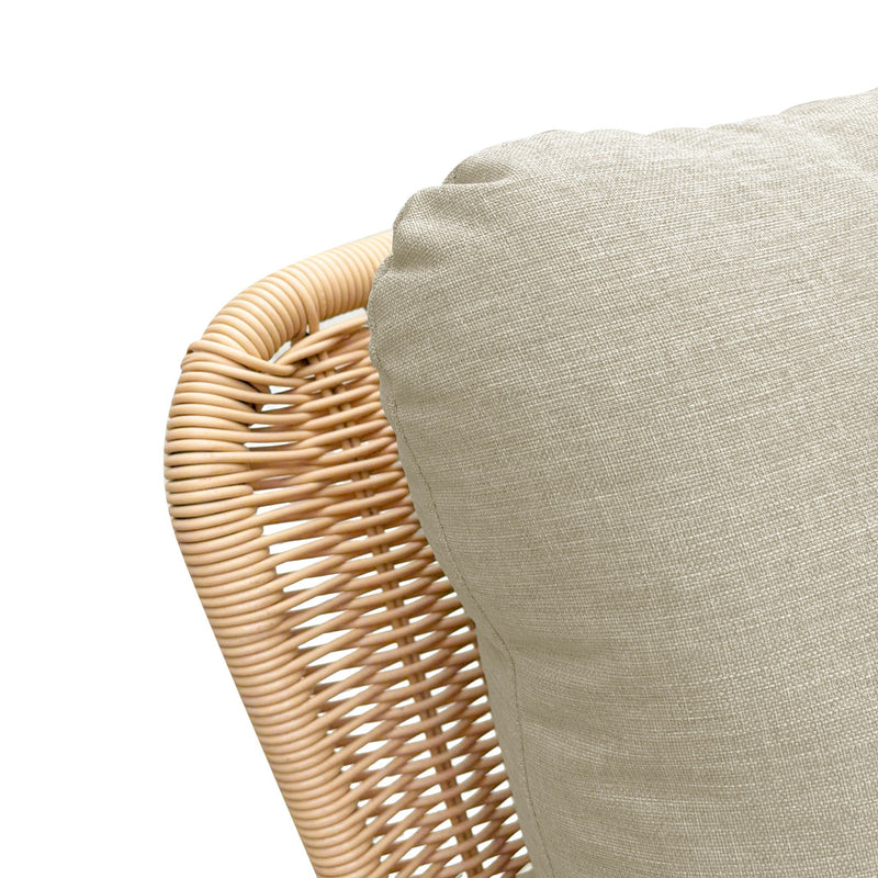 Contemporary Minimalist Wicker Rocking Chair With Soft Cushions by HouseOfZazla