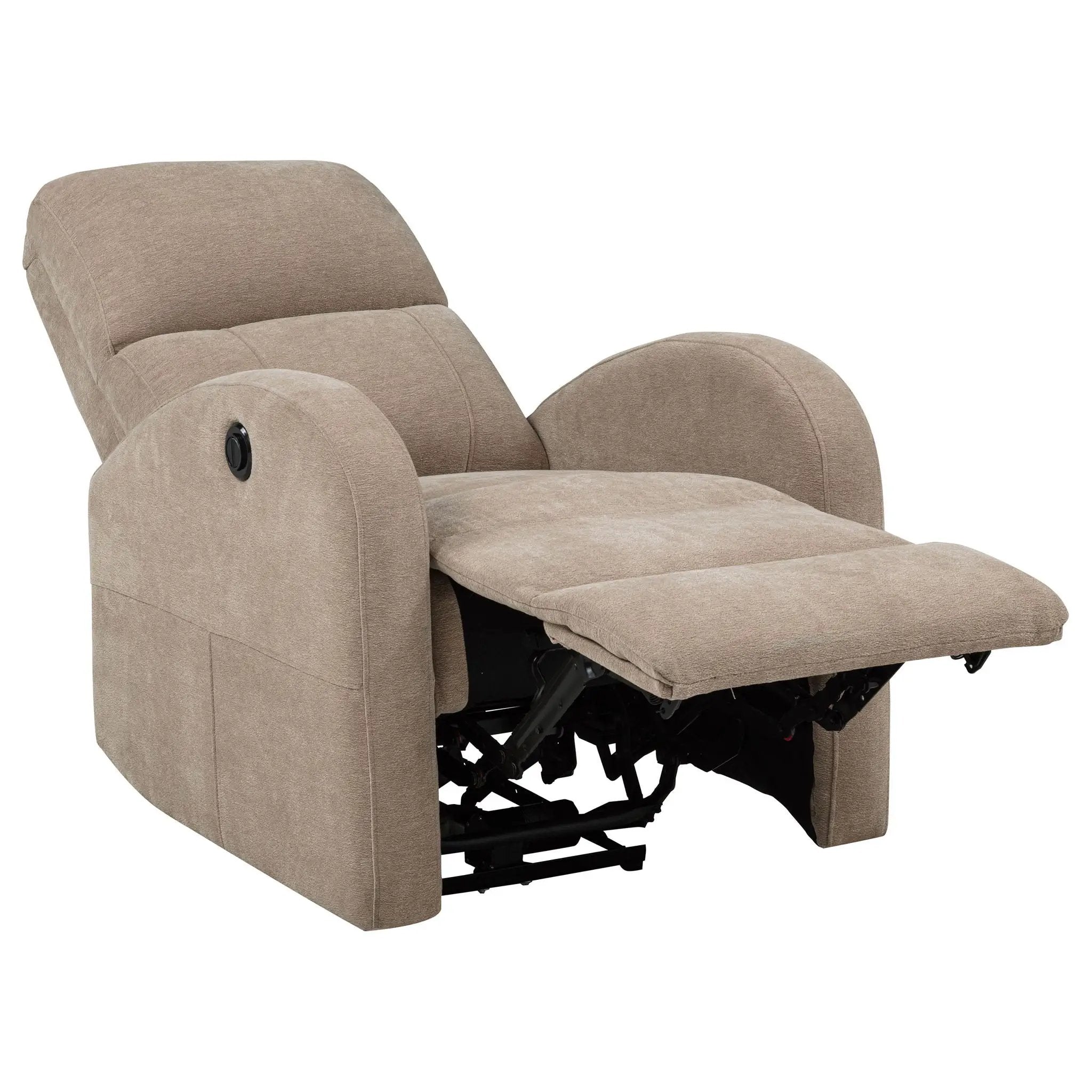 Grant Fabric Upholstered Power Recliner Chair Camel by Unique Piece Furniture