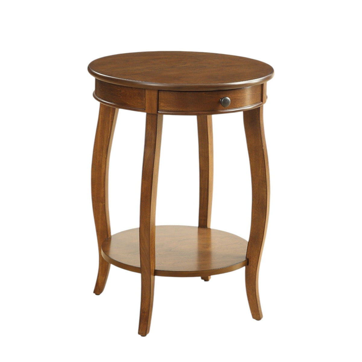 Walnut Accent Table with Drawer and Shelf - Walnut, photo 2 of 4