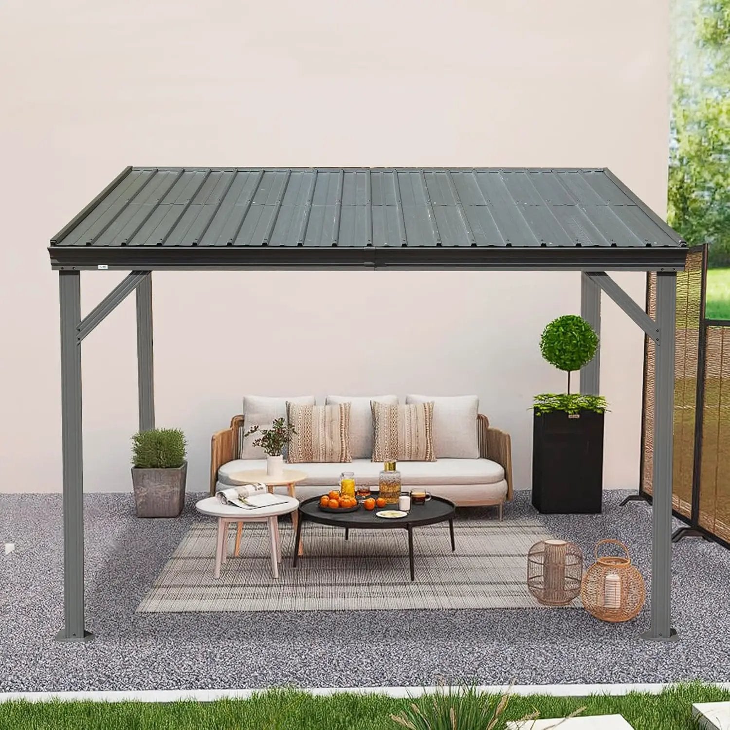 8' x 10' Lean To Gazebo with Upgraded Drainage System by HouseOfZazla