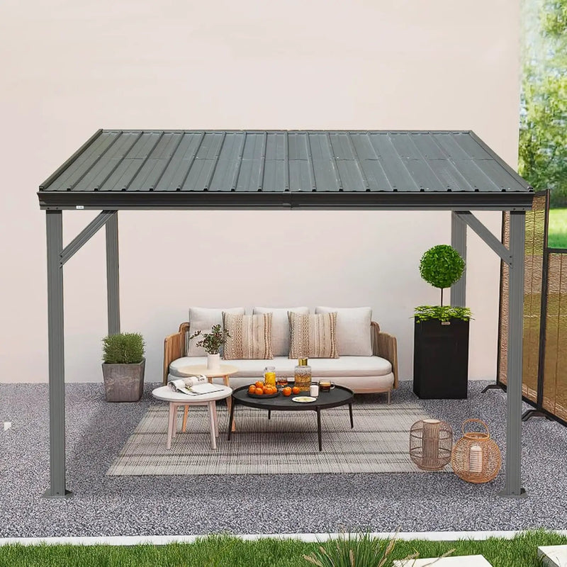 8' x 10' Lean To Gazebo with Upgraded Drainage System by HouseOfZazla