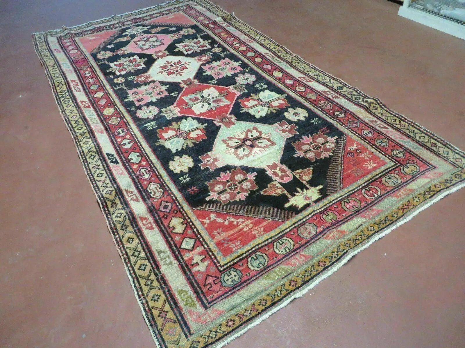 5' X 9' Antique Karabagh Caucasian Rug Handmade Wool Carpet Organic Dyes Nice by Jewel Rugs