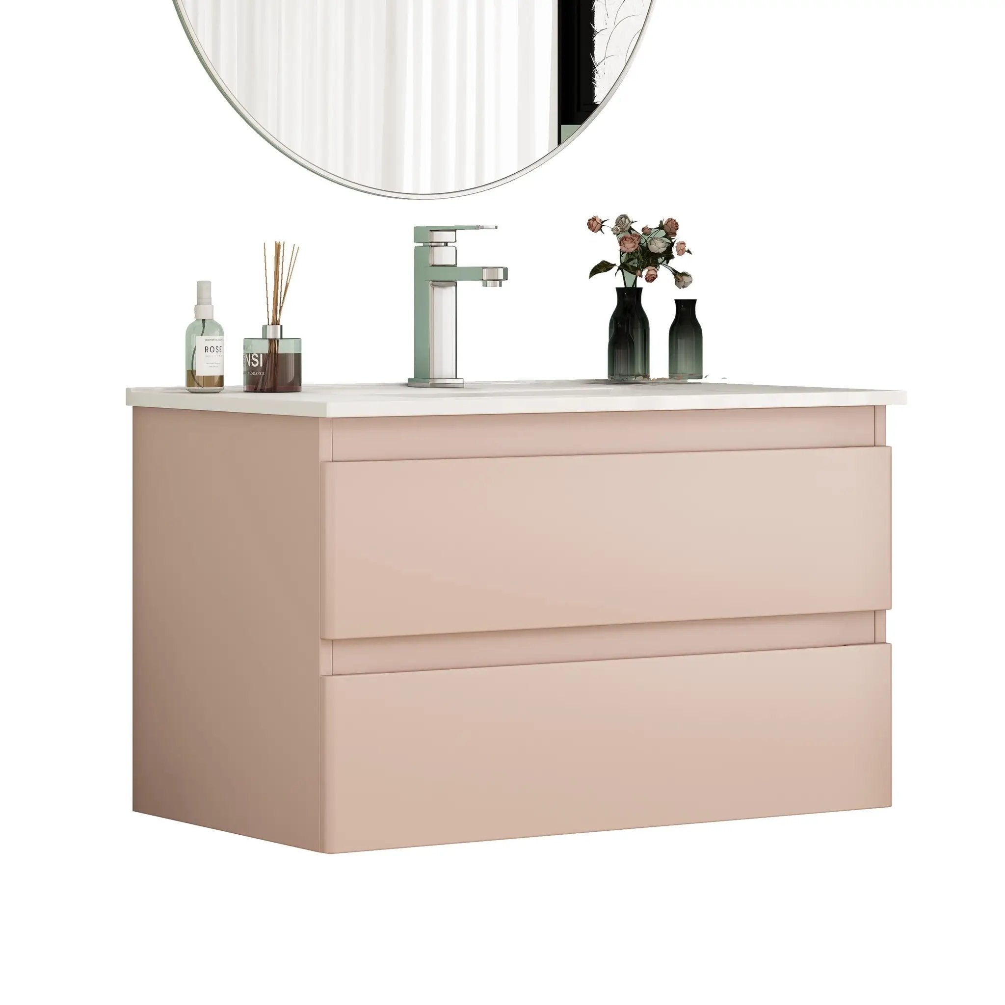 32-Inch Wall-Mounted Bathroom Vanity With Sink Combo by HouseOfZazla