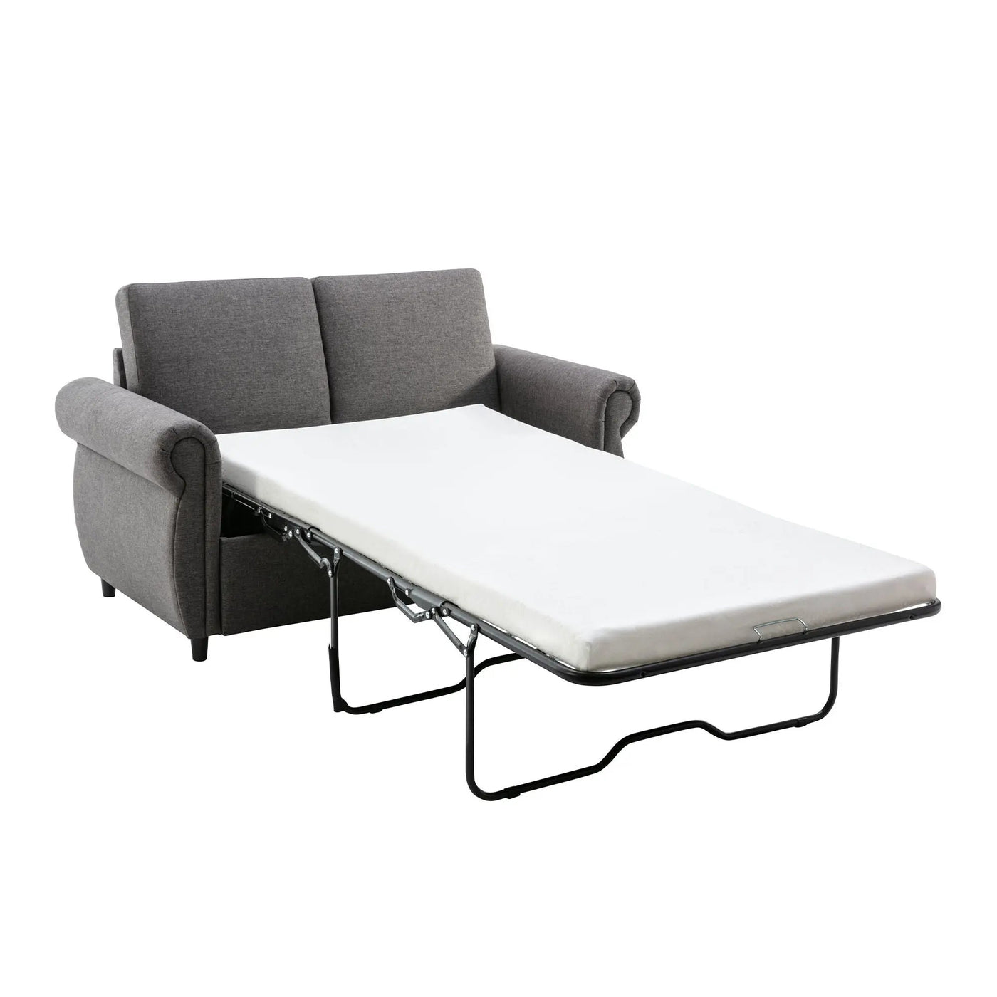 Pull Out Sofa Bed Loveseat Sleeper With Twin Size Memory Mattress With Two USB Ports For Living Room Spaces by HouseOfZazla