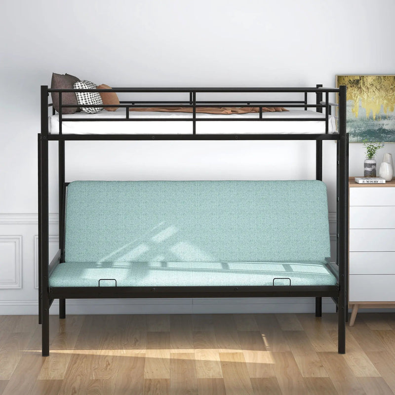 Twin Over Full Bunk Bed, Multifunction - Black by Unique Piece Furniture