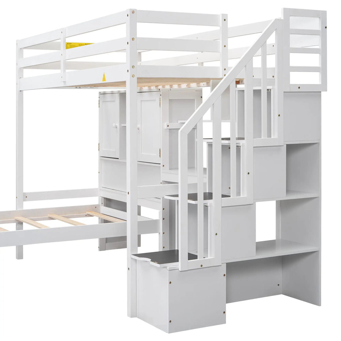 Loft Bed With Built In Desk And Staircase by HouseOfZazla