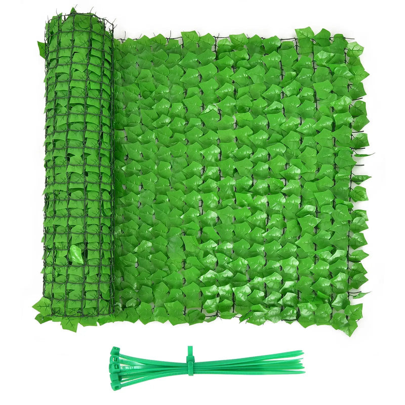 Artificial Ivy Privacy Fence 118 x 39 Inch Green Hedge Screen by DirectDeals