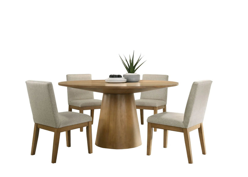 Jasper - Wide Contemporary Round Dining Table Set by Unique Piece Furniture