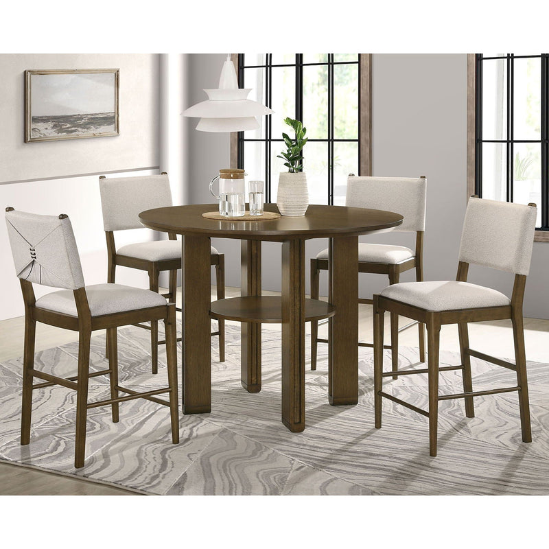 Crispin - Upholstered Counter Side Chair (Set of 2) - Brown by HouseOfZazla