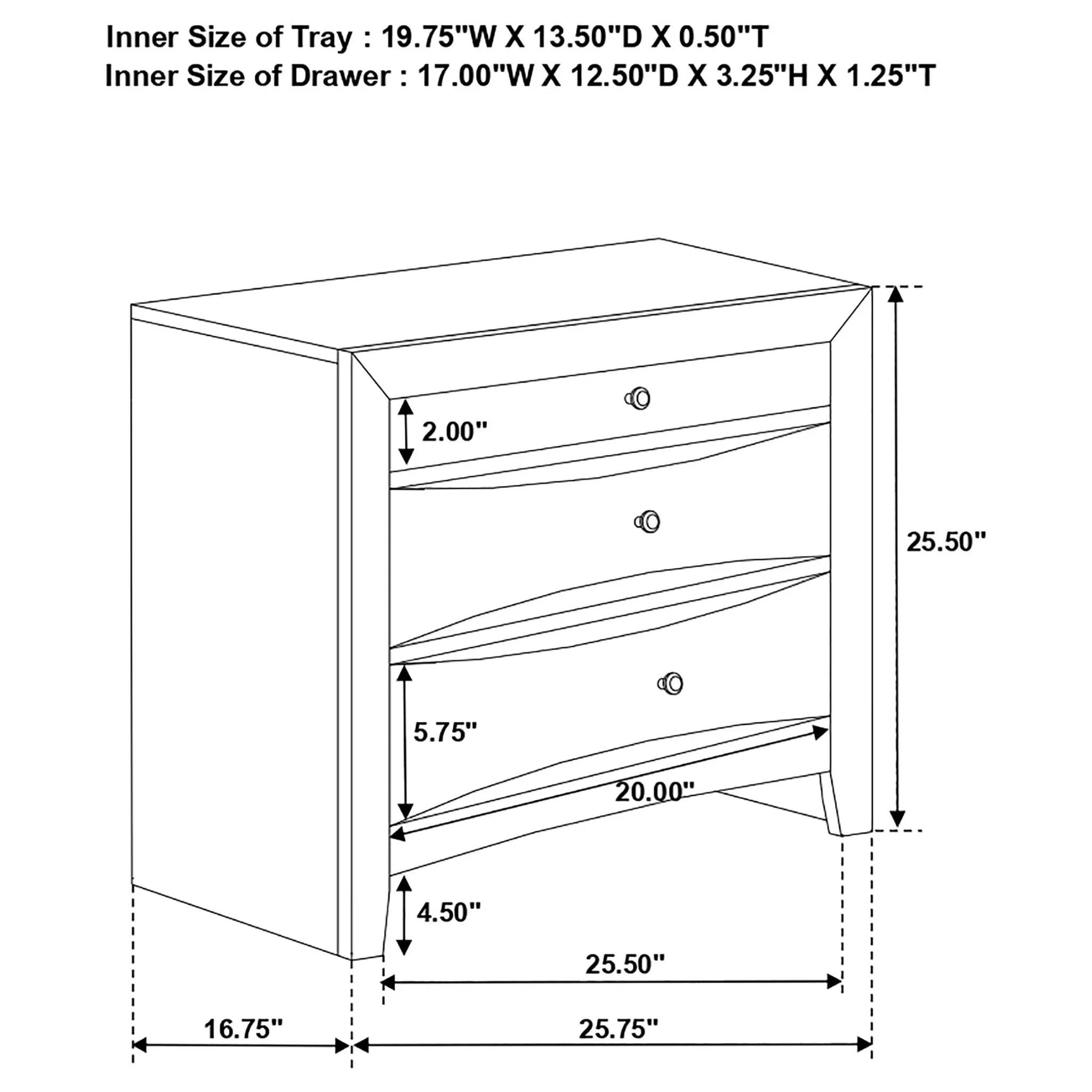 Briana 2-drawer Nightstand Black by Unique Piece Furniture