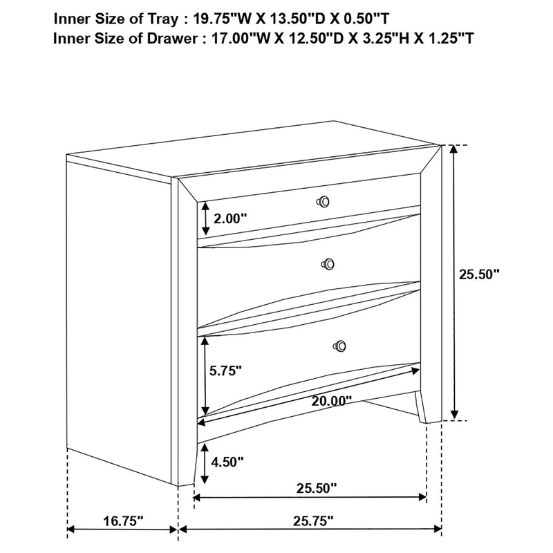 Briana 2-drawer Nightstand Black by Unique Piece Furniture