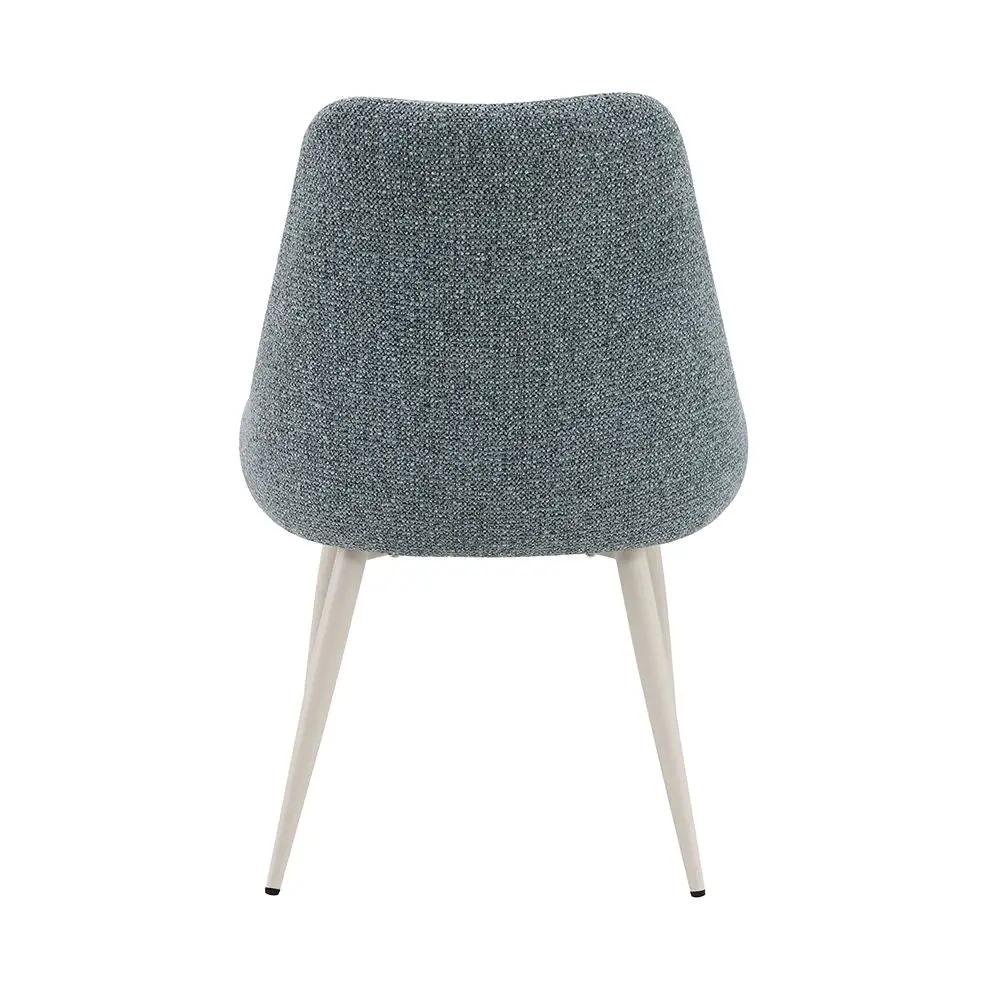 Laela - Side Chair (Set of 2) - Light Blue Boucle & White by Unique Piece Furniture
