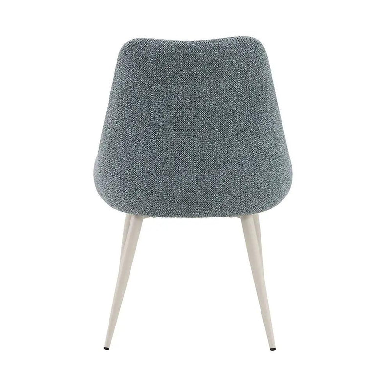 Laela - Side Chair (Set of 2) - Light Blue Boucle & White by Unique Piece Furniture