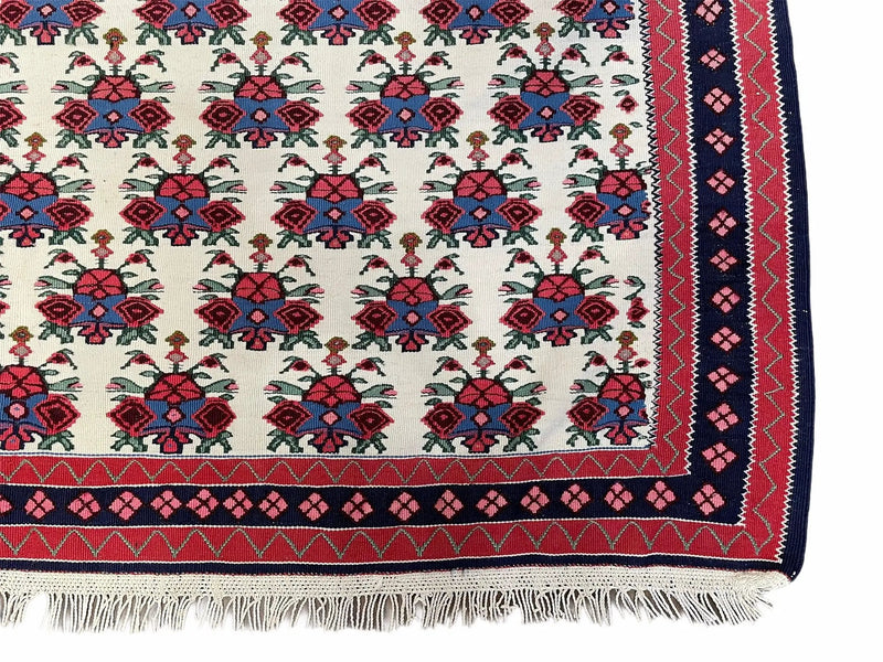 3x5 Vintage Kurdish Senneh Kilim Rug 3 x 5 Heirloom Rug Flatweave Antique Rug Playroom Rug Collectible Rug Beige Kilim by Jewel Rugs