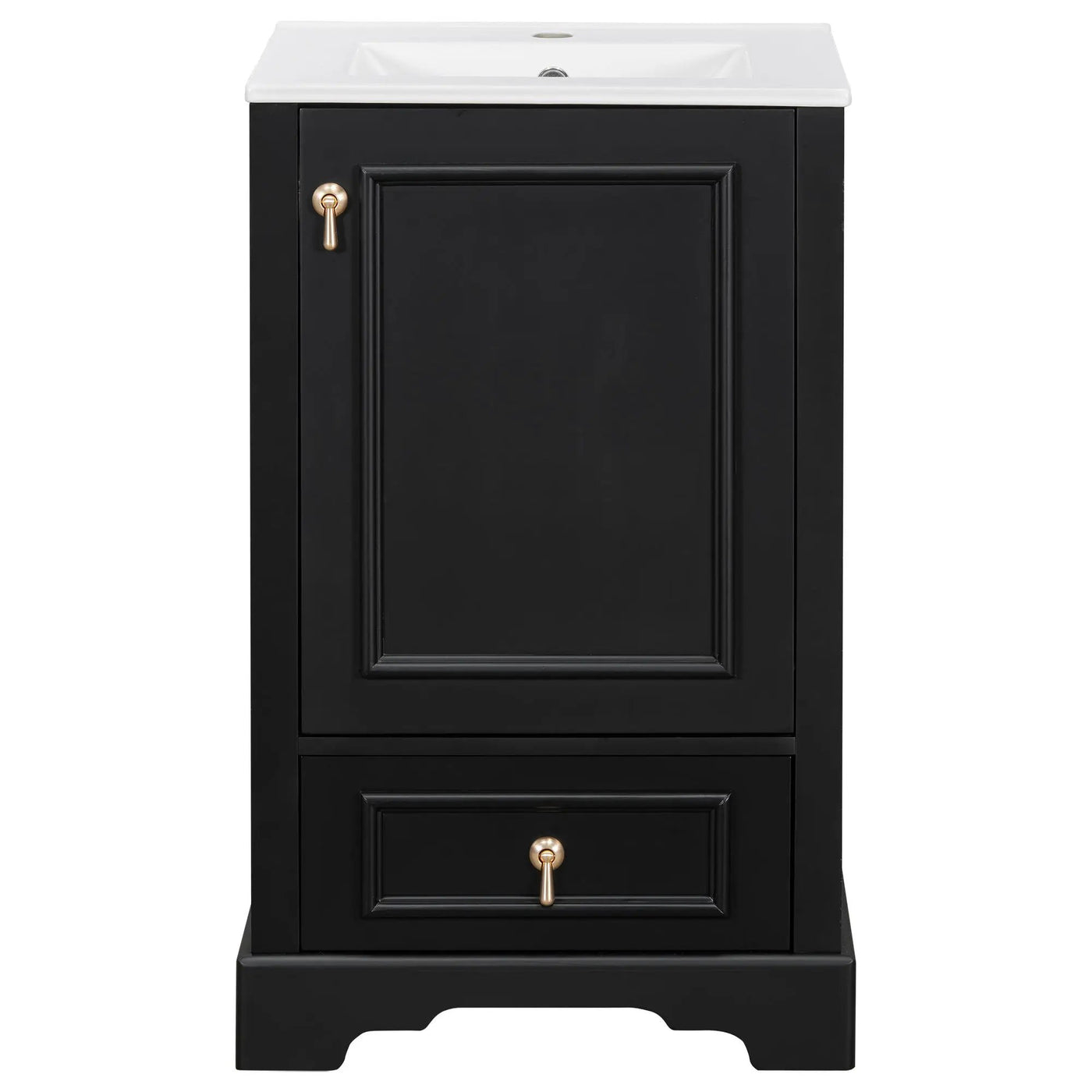 Bathroom Vanity With Sink, Soft Close Door, Adjustable U-Shaped Shelf by Unique Piece Furniture