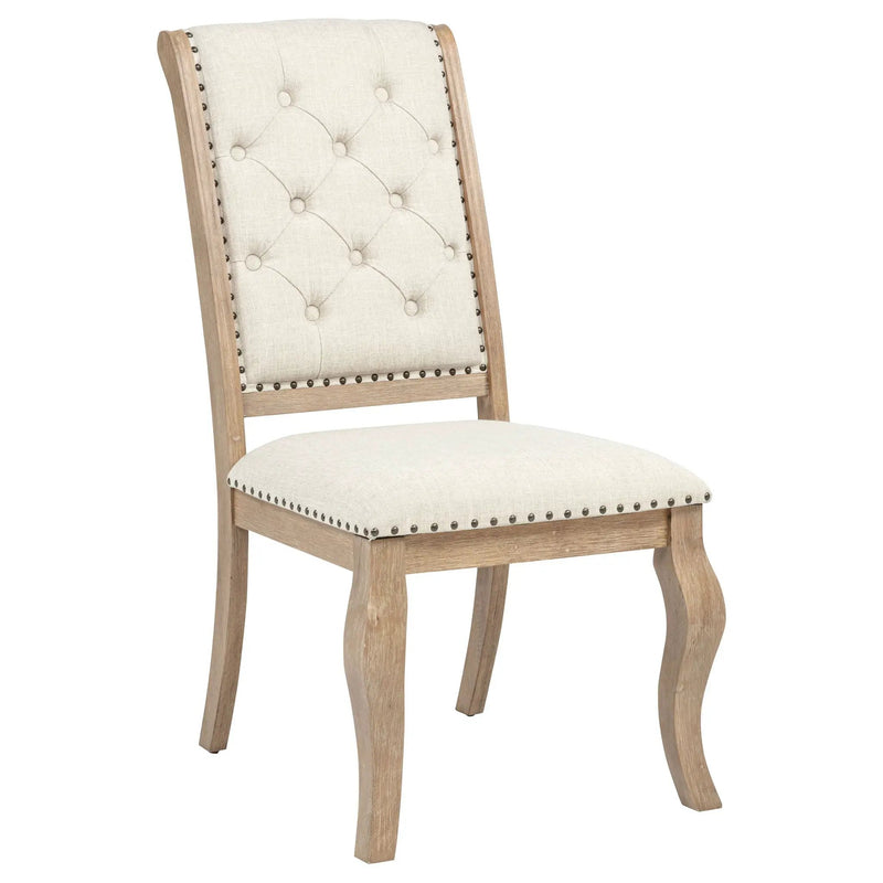 Brockway Upholstered Dining Chair Barley Brown (Set of 2) by Unique Piece Furniture