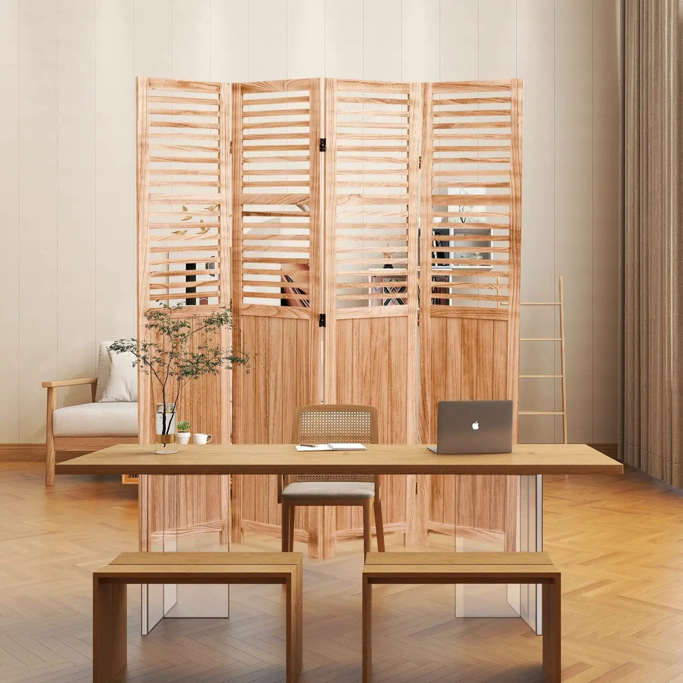 Expertly Designed Panel Folding Room Divider by HouseOfZazla