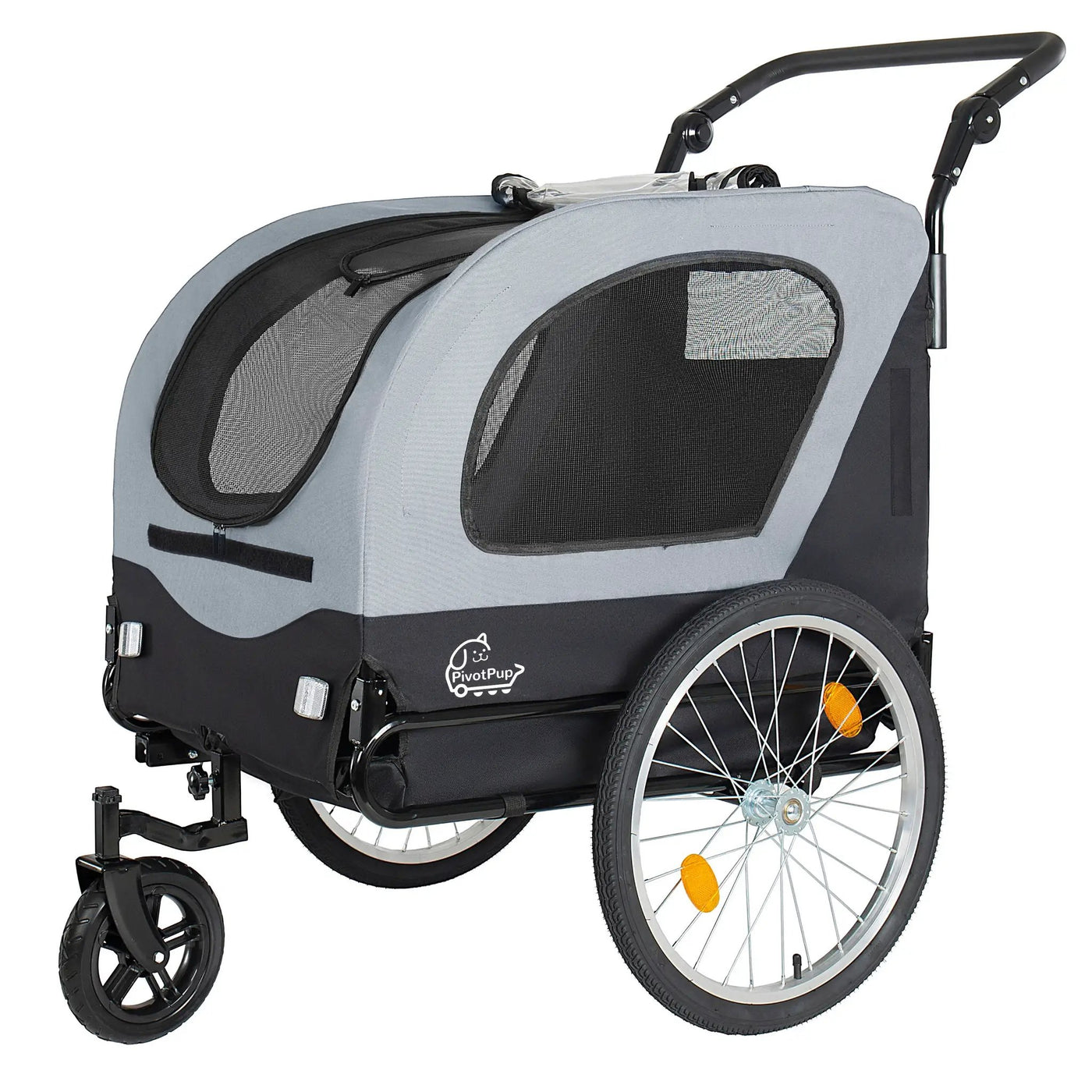 2-in-1 Bike Trailer & Pet Stroller for Dogs up to 110lbs by HouseOfZazla
