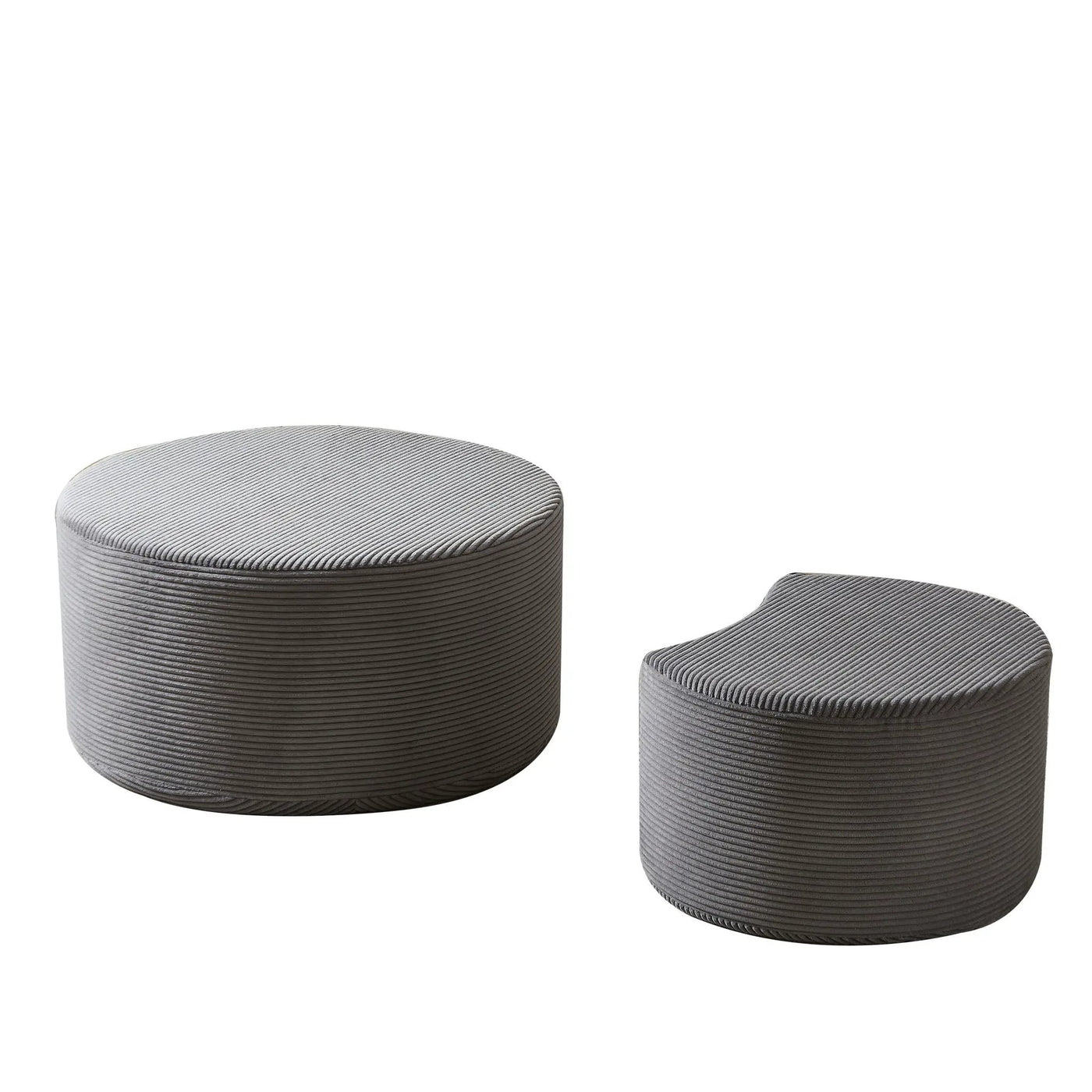 Modern Upholstered Round Coffee Table For Living Room (Set of 2) by HouseOfZazla