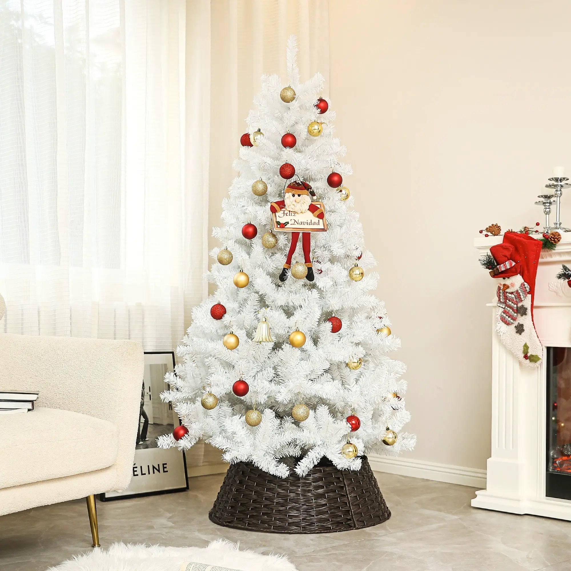 HOMCOM 6ft Tall Artificial Christmas Tree by HouseOfZazla