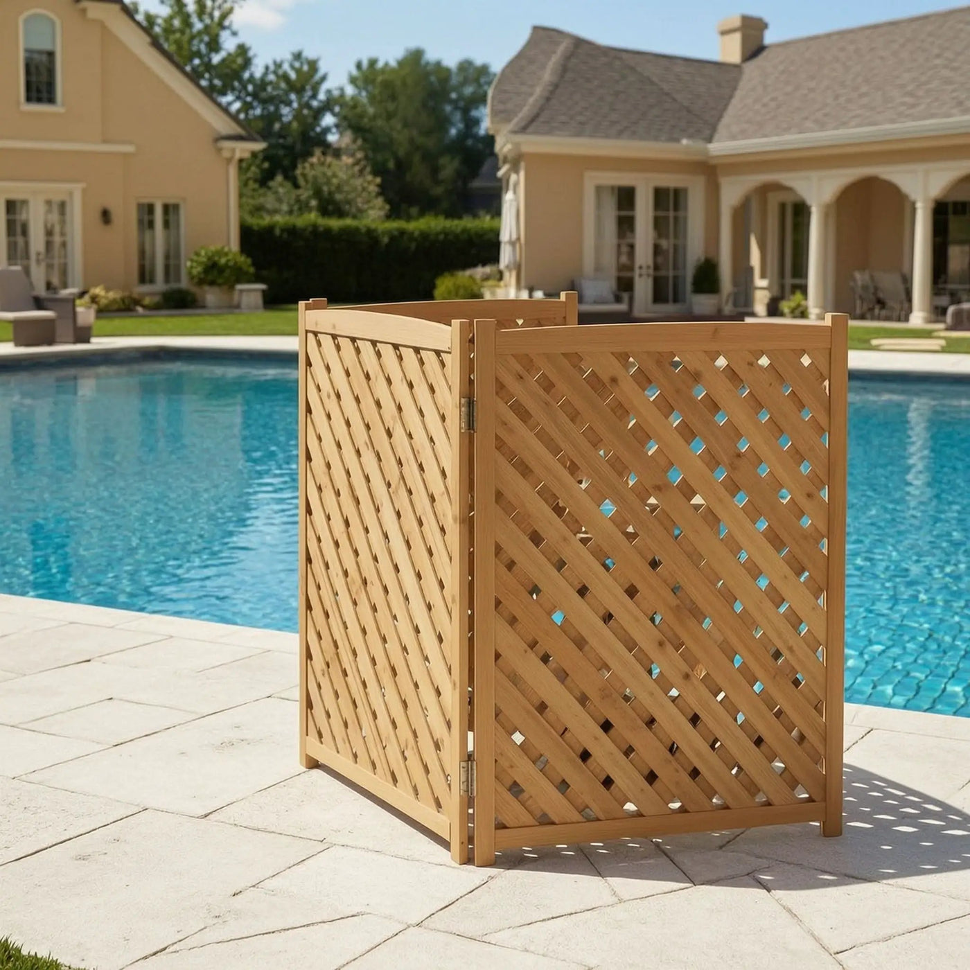 Outdoor 3 Panel Air Conditioner Fence Screen by HouseOfZazla