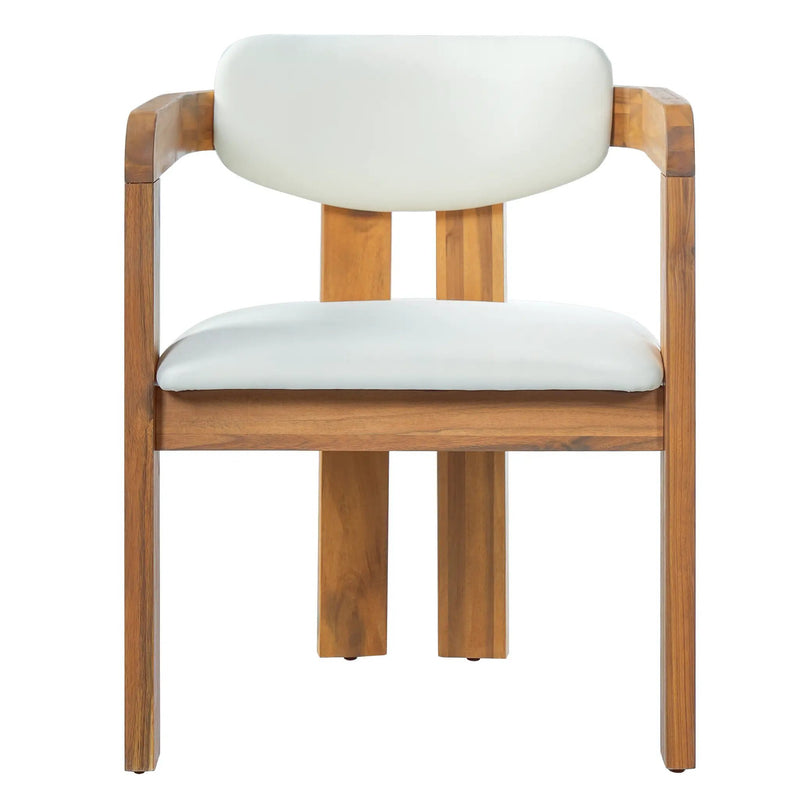 Set of 2 Outdoor Acacia Wood Dining Chairs with Cushions by HouseOfZazla