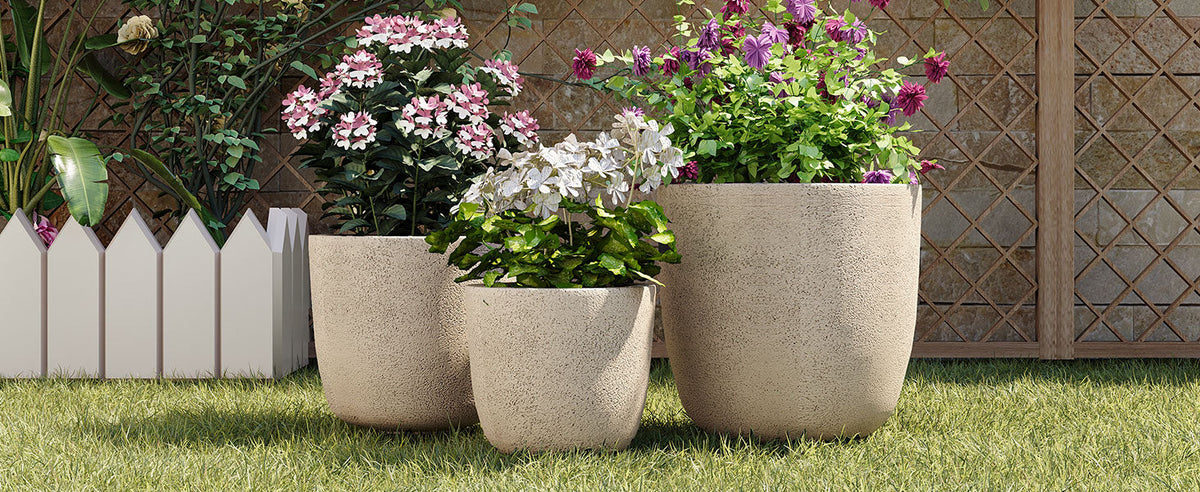 U_Style Lightweight MGO Flower Pot Set of 3, photo 4 of 10