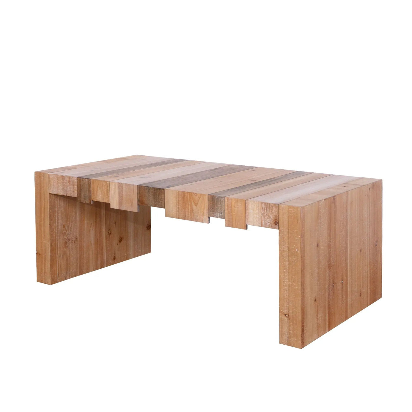 Modern Rustic Table With Sculpted Block Design by HouseOfZazla
