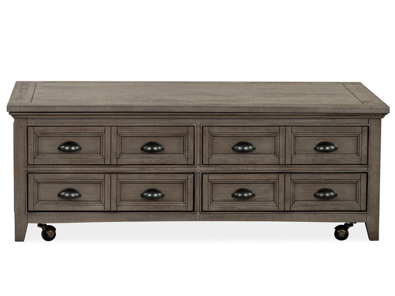 Paxton Place - Lift Top Storage Cocktail Table With Casters - Dovetail Gray, photo 3 of 7