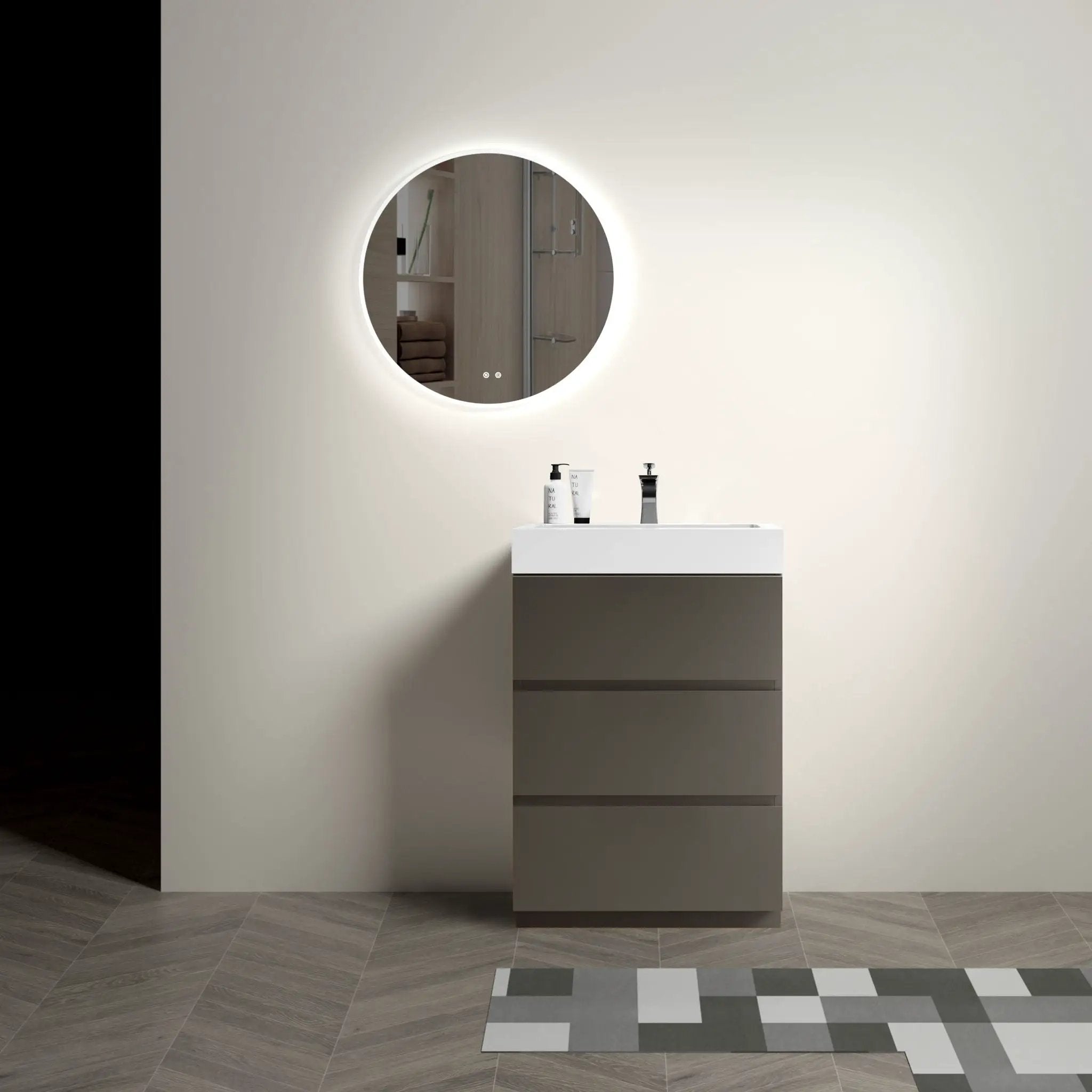 Alice - Bathroom Vanity With Sink, Large Storage Freestanding Bathroom Vanity For Modern Bathroom, One-Piece Sink Basin Without Drain And Faucet by Unique Piece Furniture