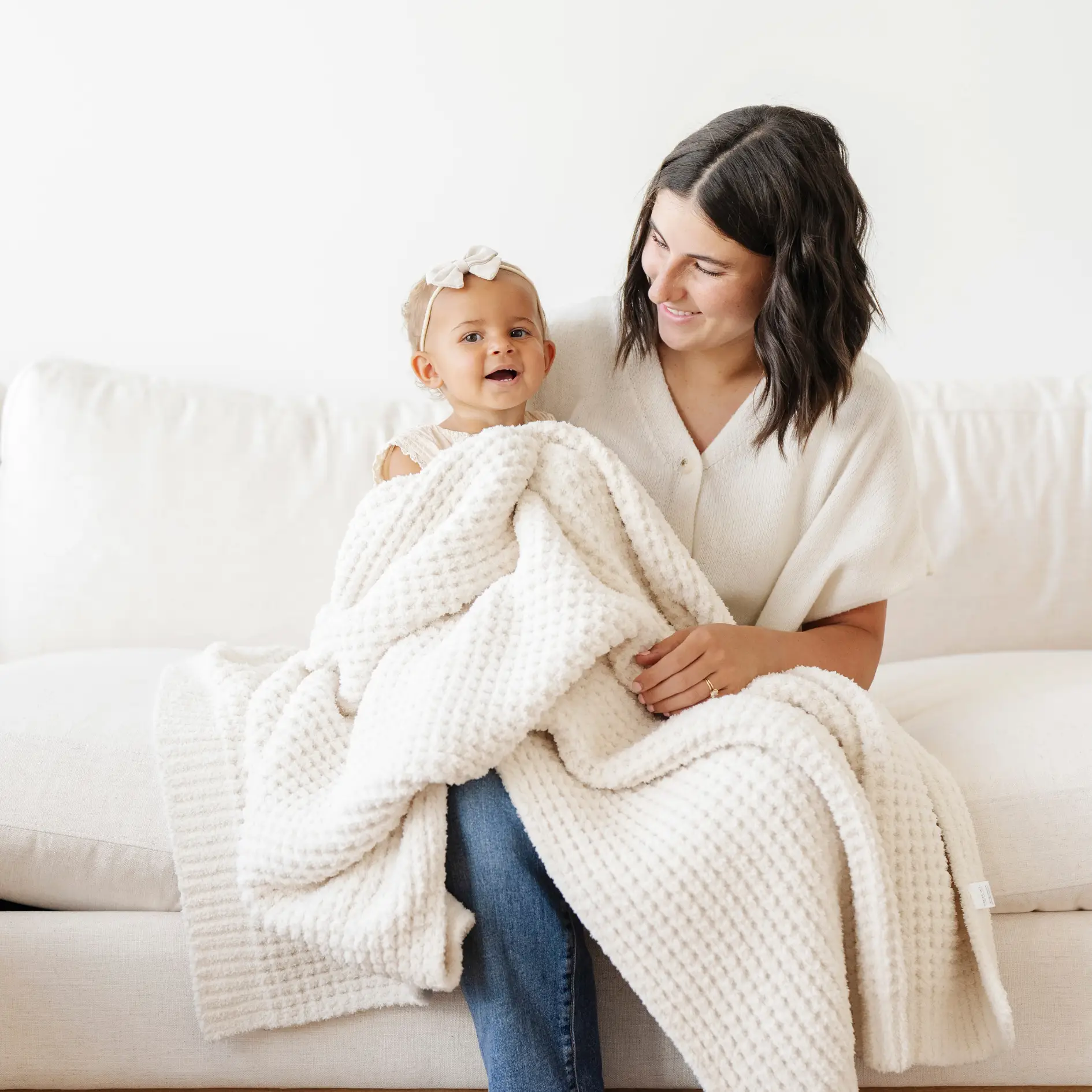 WAFFLE KNIT RECEIVING BLANKETS by HouseOfZazla
