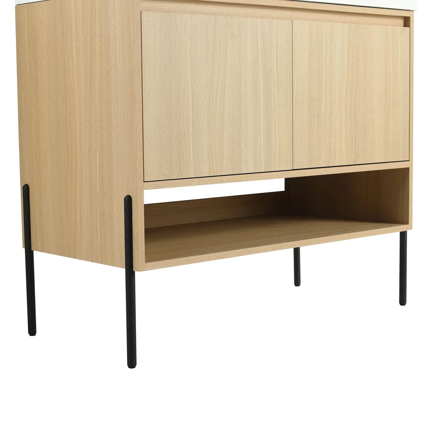 Modern Bathroom Vanity Combo With Single Resin Sink And Storage Cabinet by HouseOfZazla