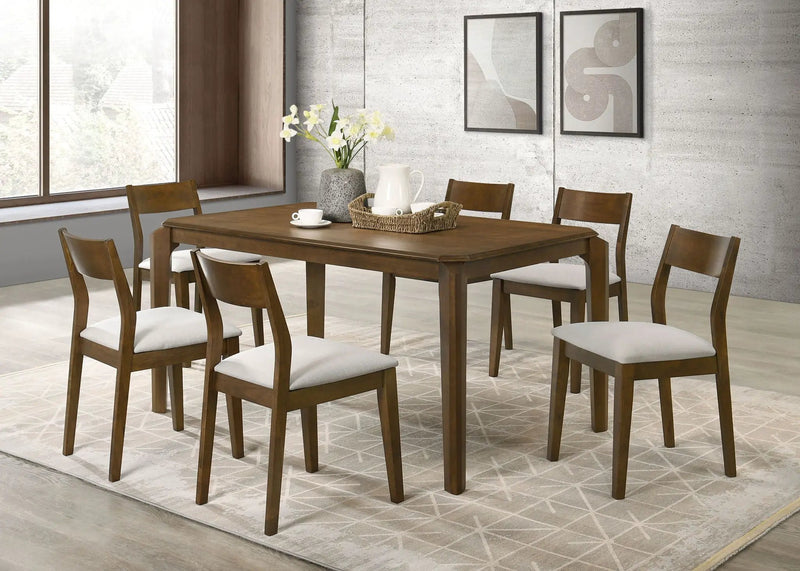 Almonte 7-piece 59-inch Rectangular Dining Set Dark Brown by Unique Piece Furniture