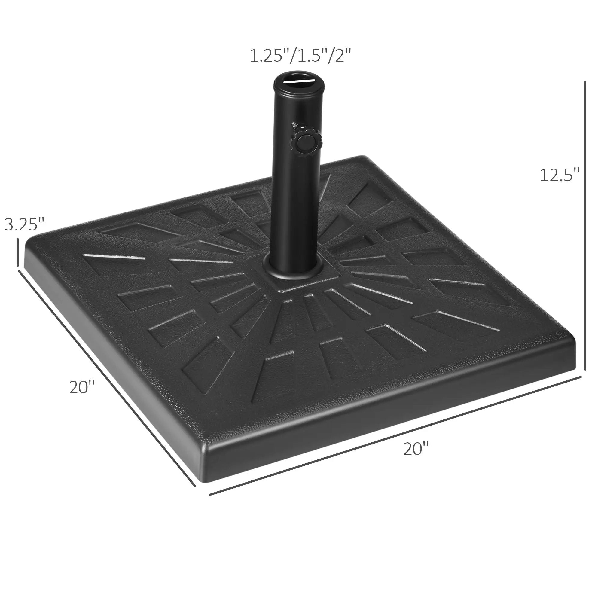 Square Outdoor Umbrella Stand Holder by HouseOfZazla