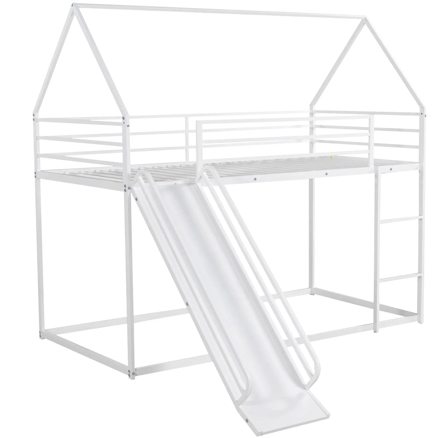 Twin Over Twin House Bunk Bed With Ladder And Slide by Unique Piece Furniture