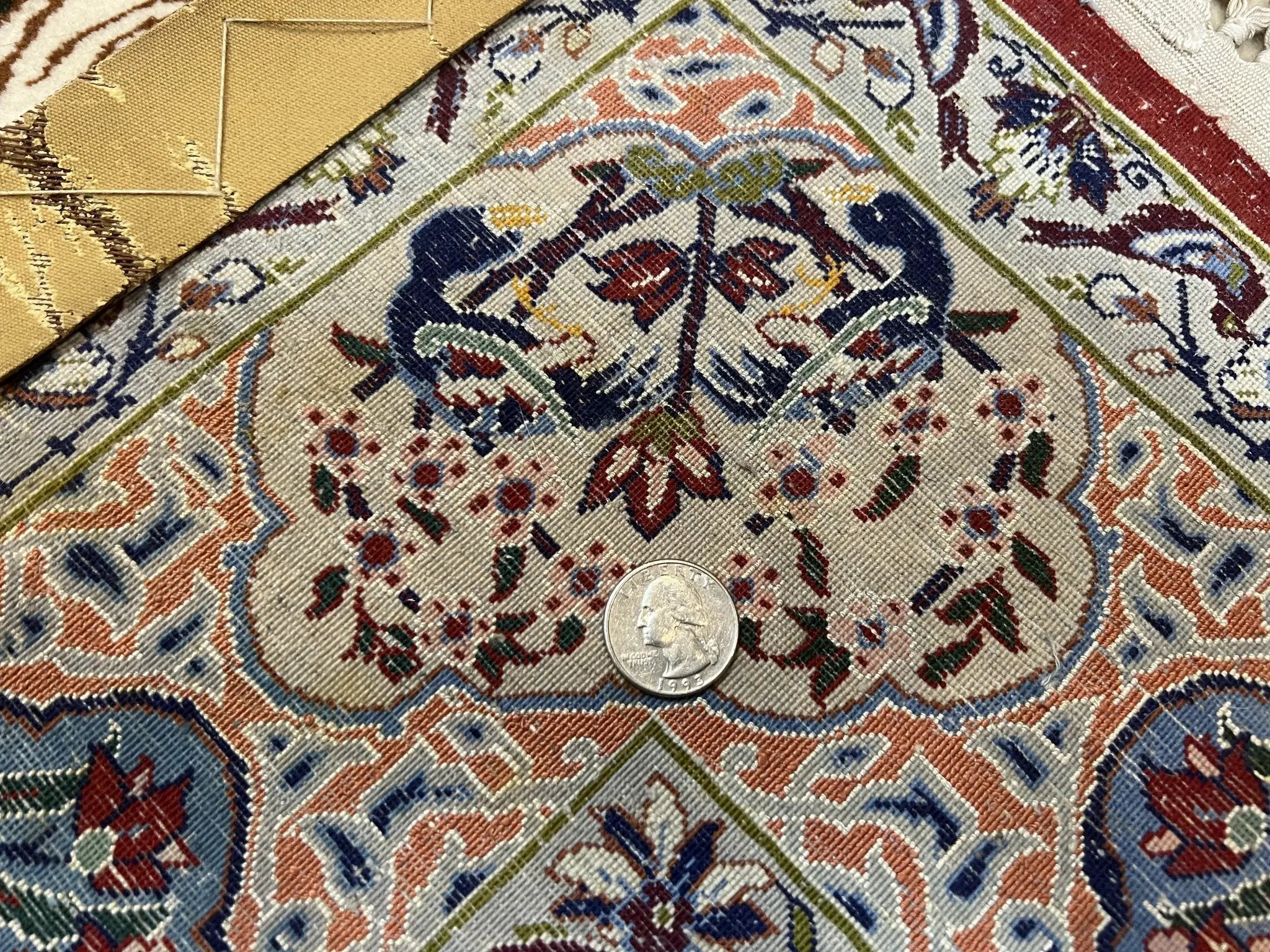 Persian Pictorial Rug 5 x 4 ft, Persian Isfahan Rug, Kork Wool on Silk Foundation, Signature from Master Weaver, Drums and Musical Instruments, Birds, Detailed by Jewel Rugs