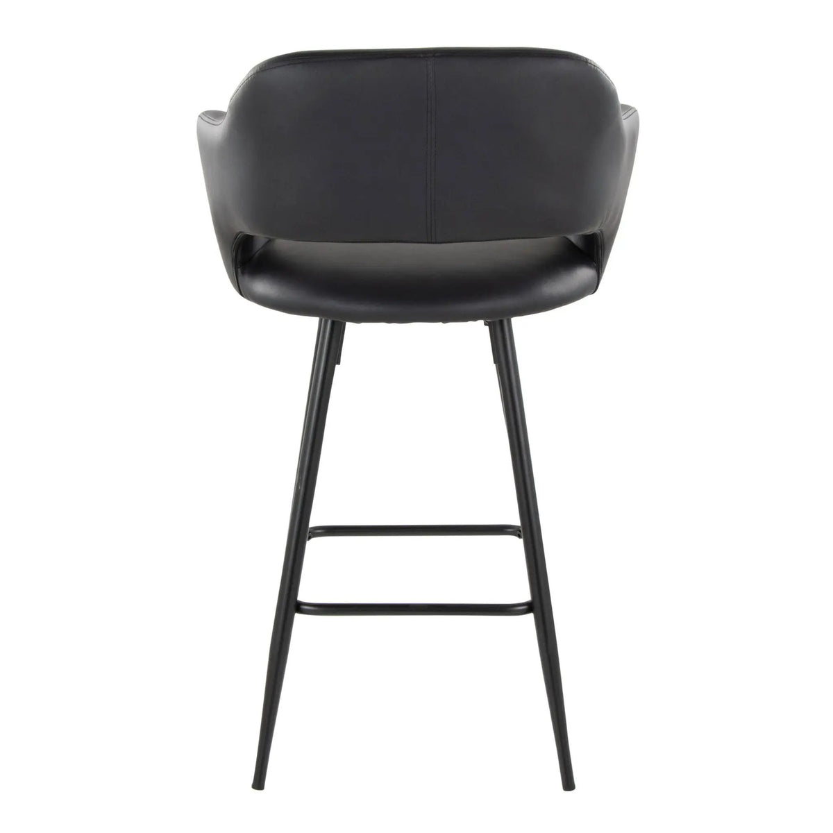 Margarite - Contemporary Fixed Height Counter Stool With Square Footrest (Set of 2) by HouseOfZazla