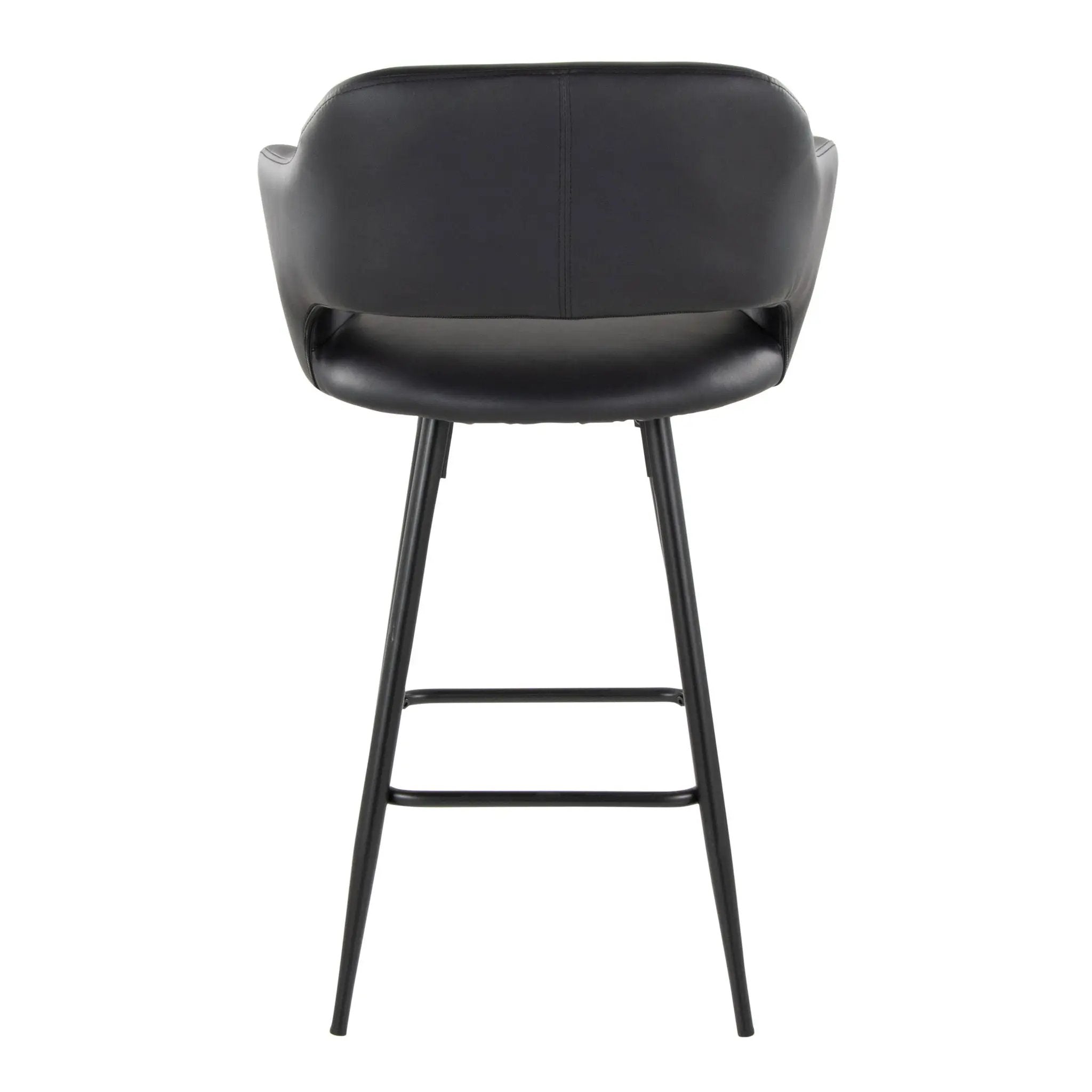 Margarite - Contemporary Fixed Height Counter Stool With Square Footrest (Set of 2) by HouseOfZazla