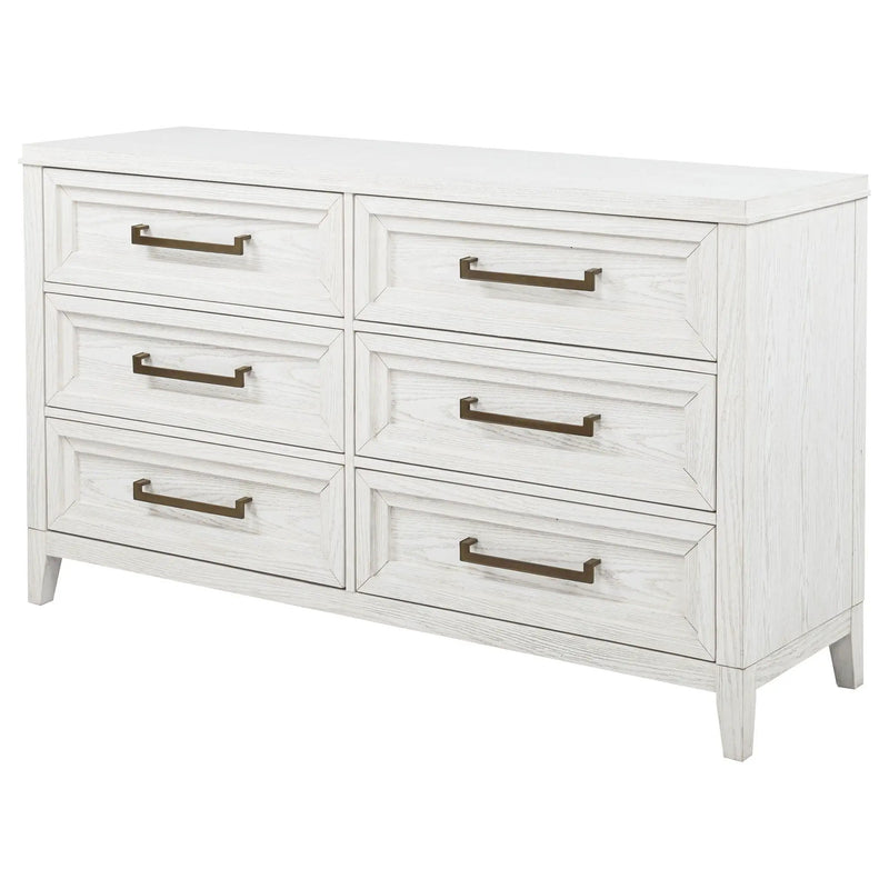 Inverness - 6 Drawer Bedroom Dresser - White by HouseOfZazla