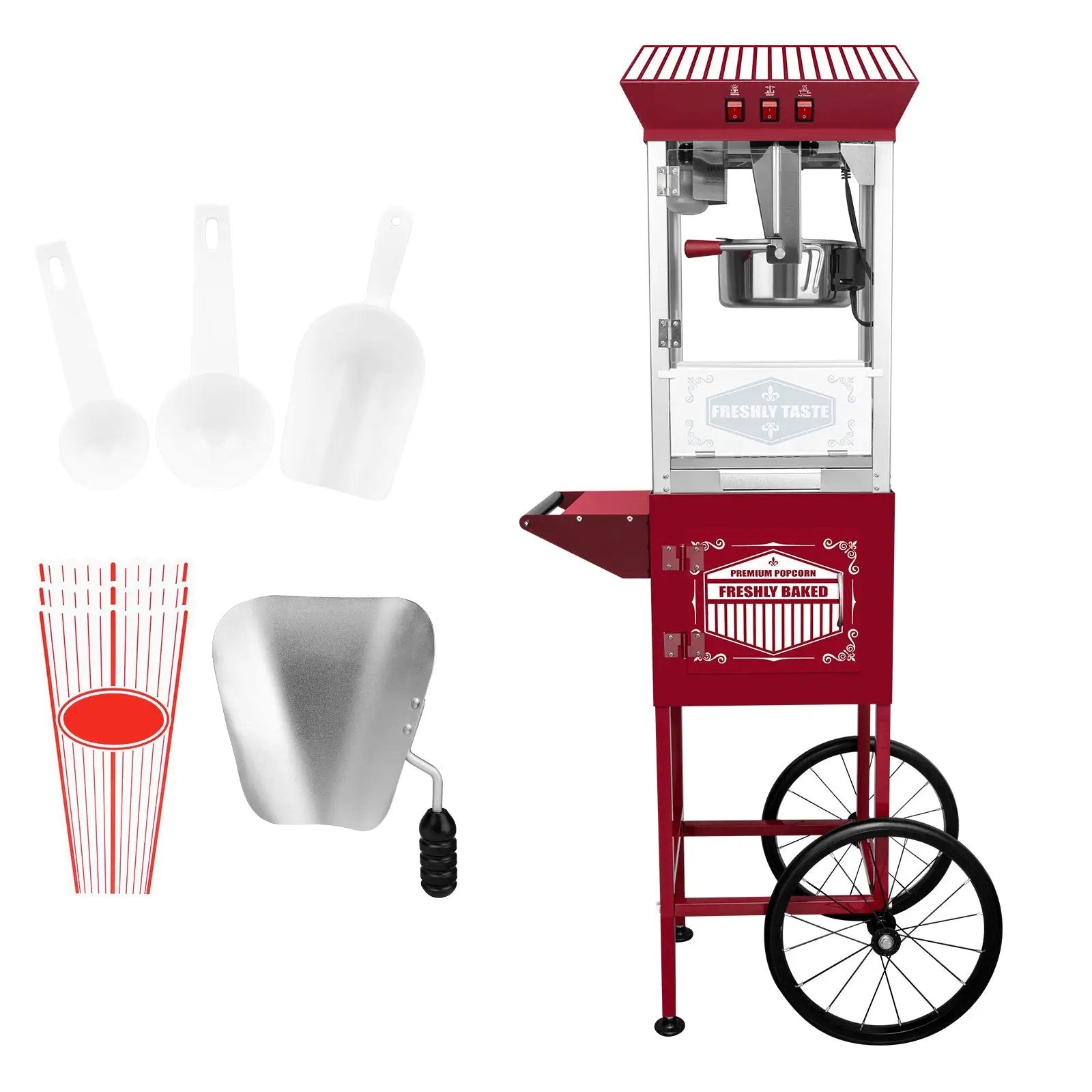 XH-P831-P Movie Theater-Style Popcorn Machine Maker with Cart by HouseOfZazla