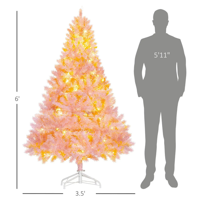 HOMCOM 6' Tall Prelit Christmas Tree by HouseOfZazla