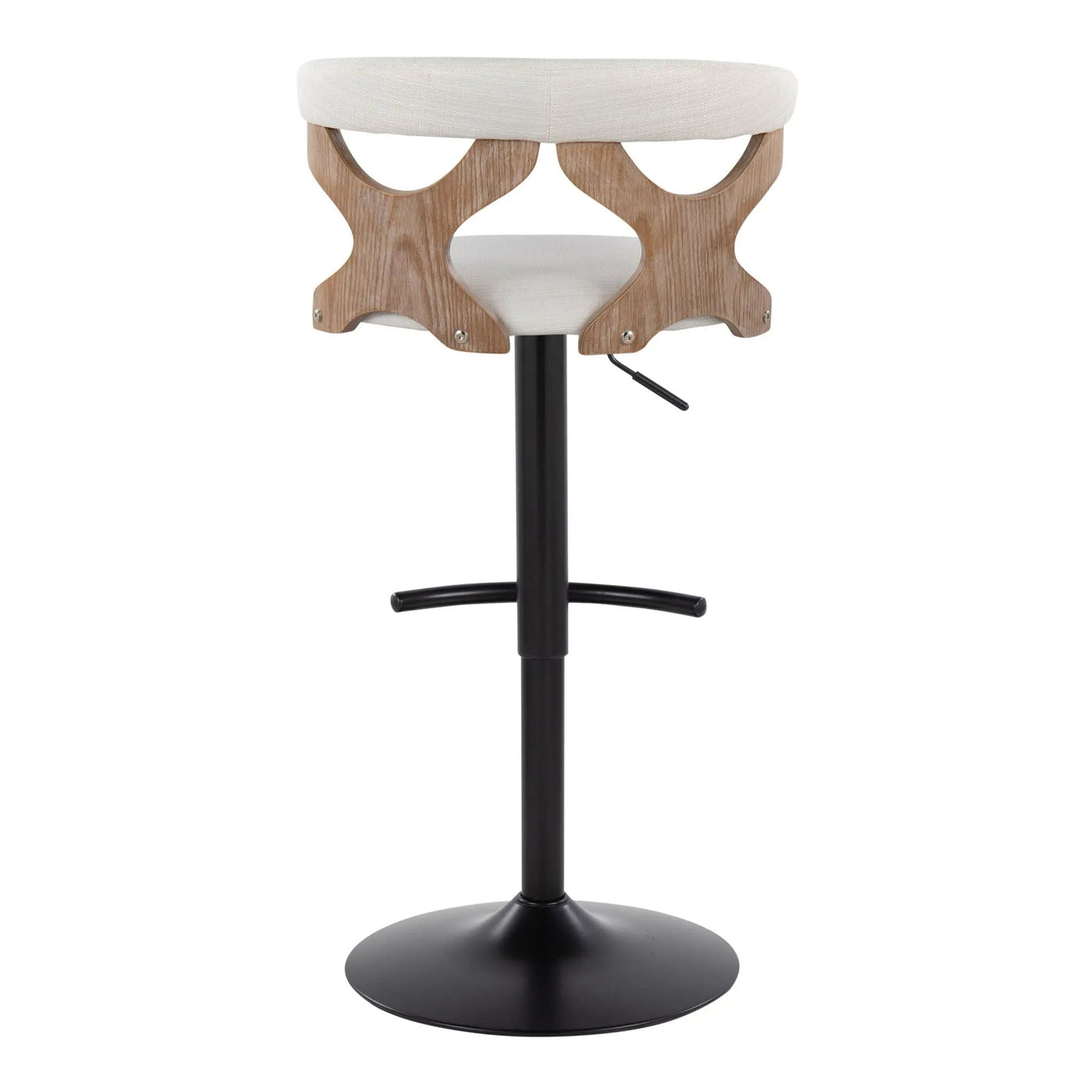 Gardenia - Contemporary Adjustable Barstool & Swivel With Rounded T Footrest (Set of 2) by HouseOfZazla