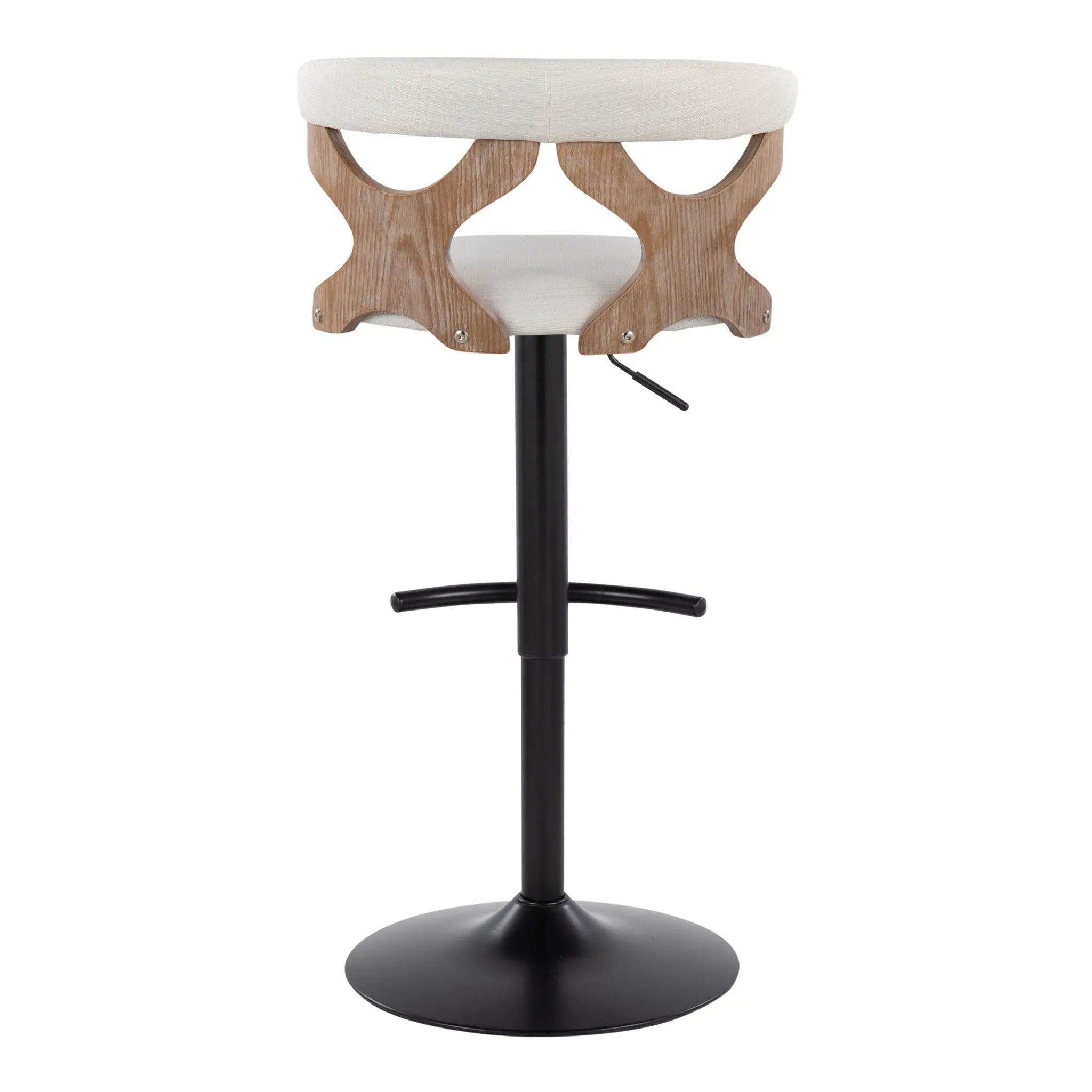 Gardenia - Contemporary Adjustable Barstool & Swivel With Rounded T Footrest (Set of 2) by Unique Piece Furniture