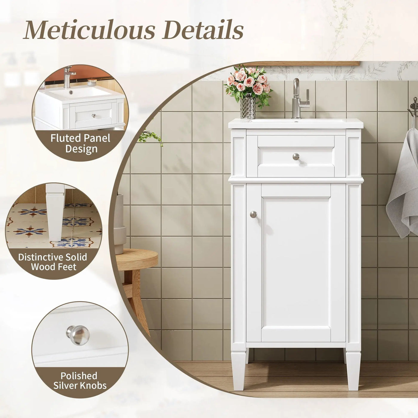 French Style Bathroom Vanity With Sink by Unique Piece Furniture