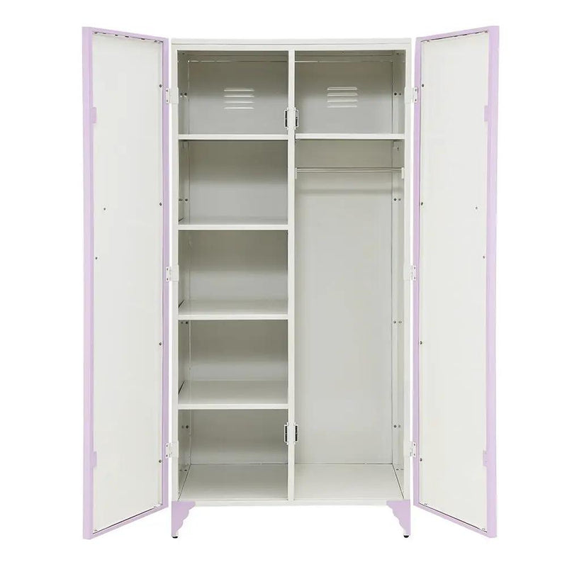 Priya II - Wardrobe - White & Light Synthetic Leather Rple by Unique Piece Furniture