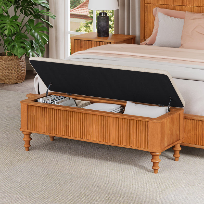 50.8-Inch Multi-Functional Storage Ottoman Bench by HouseOfZazla