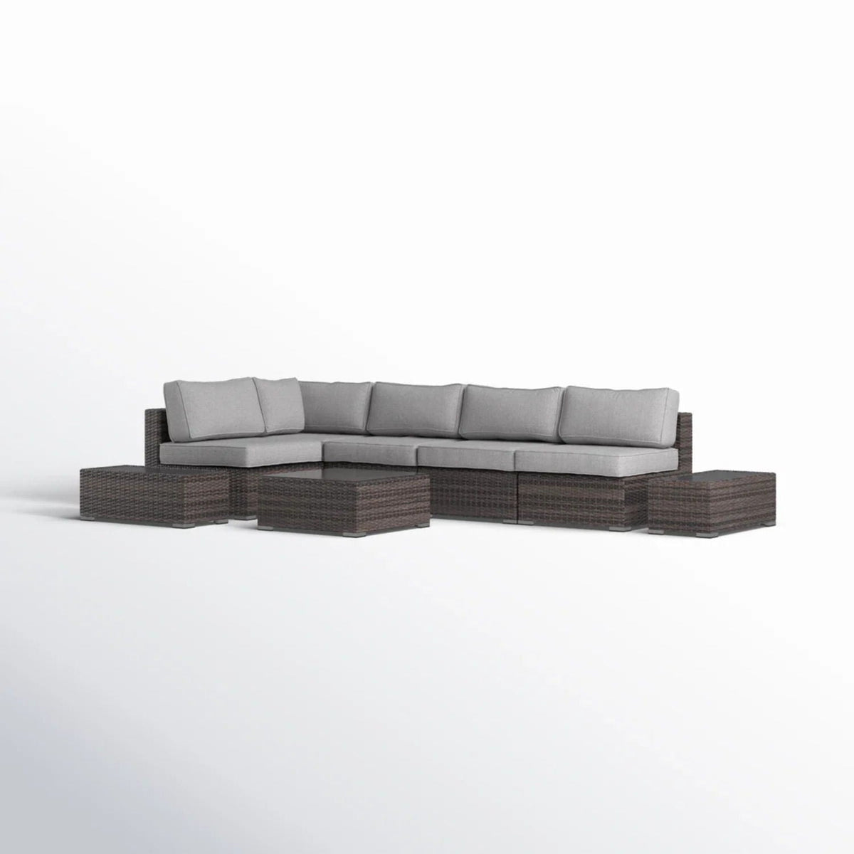 Wicker Sectional Seating Group With Cushions, photo 3 of 28