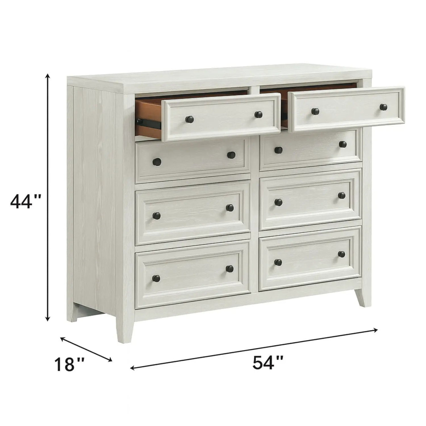 8 Drawer Dresser With Framed Fronts And Smooth Metal Glides by HouseOfZazla
