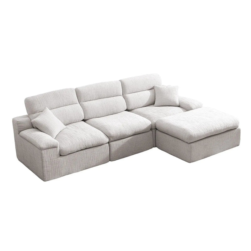 Corner Chaise Sofa With High Backrest by Unique Piece Furniture